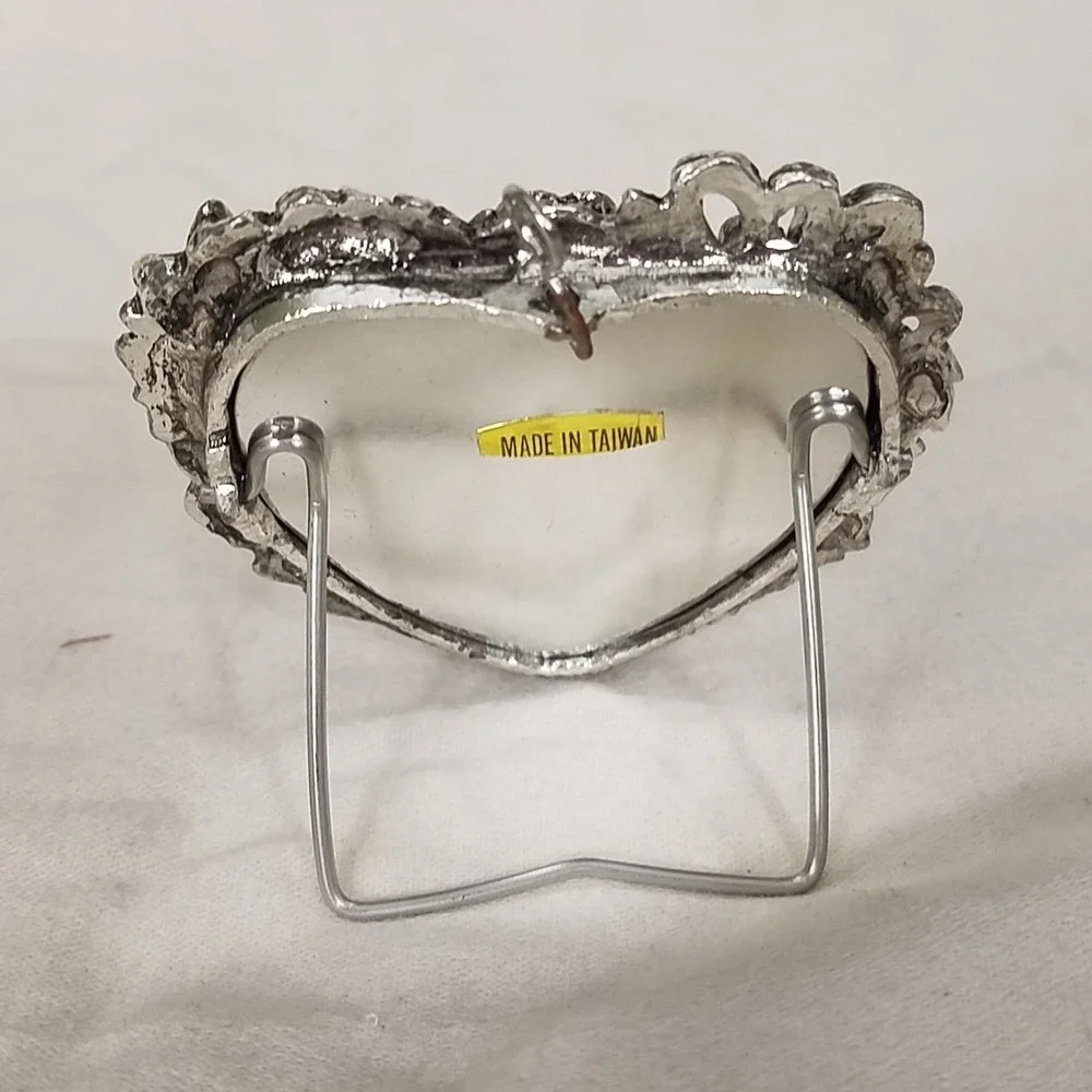 Vintage Arthur Court Mini Rose Heart Frame Small Silver New 30-238 Floral